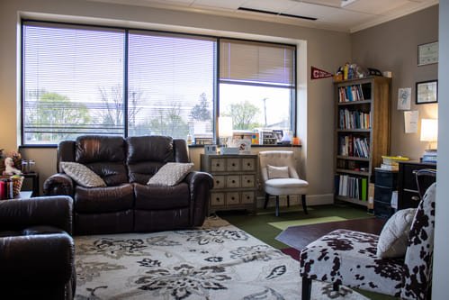 Clinician office with couches